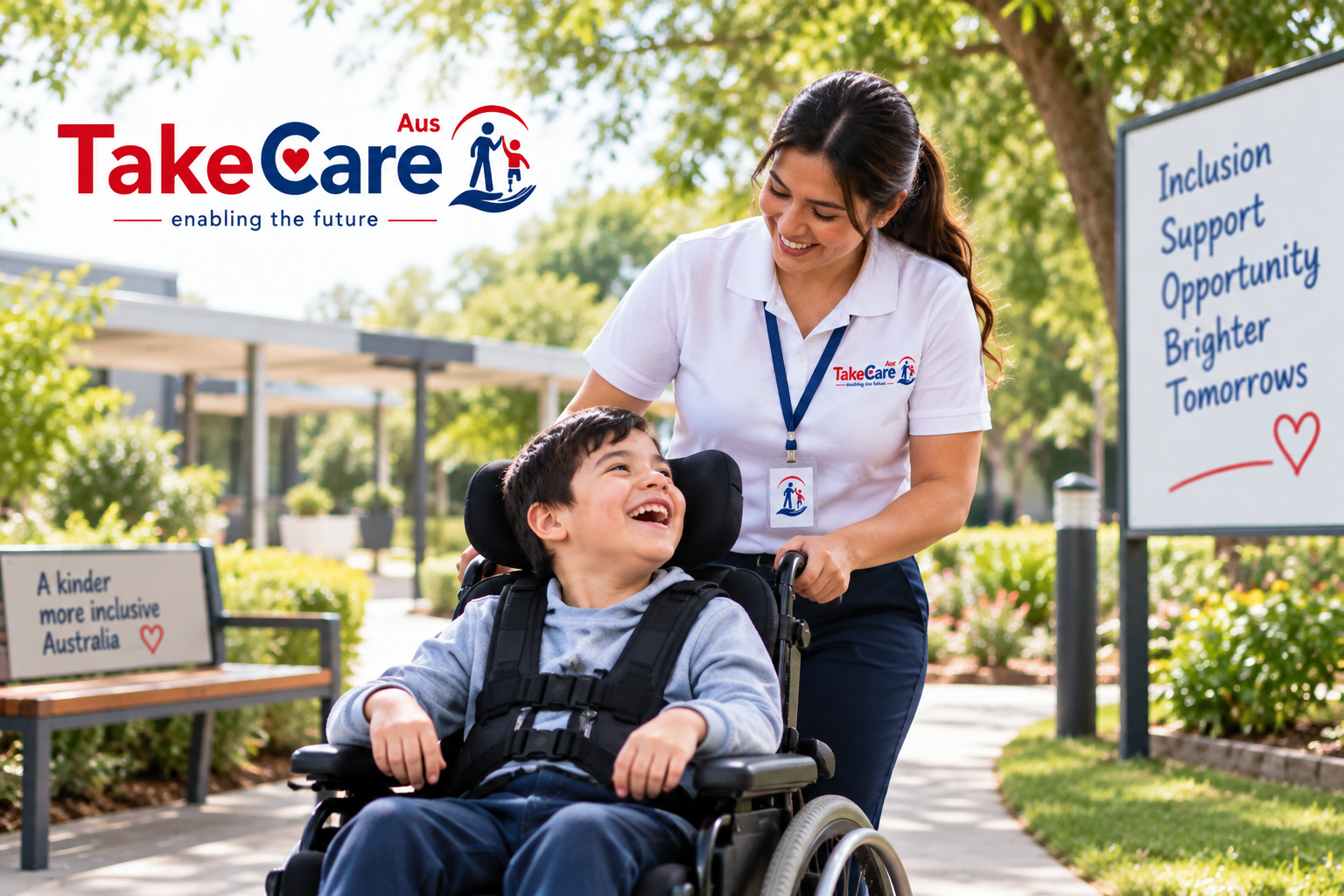 Carer smiling during a home visit